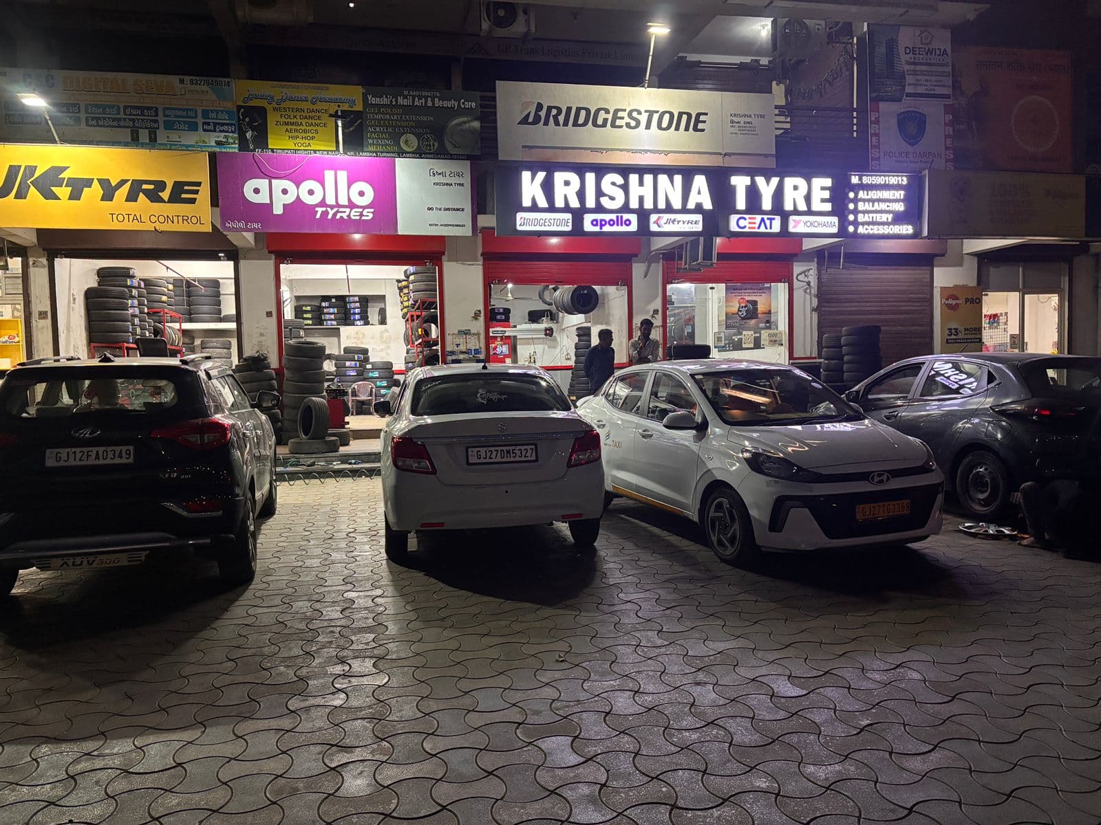 Krishna Tyre - Store Front and Display